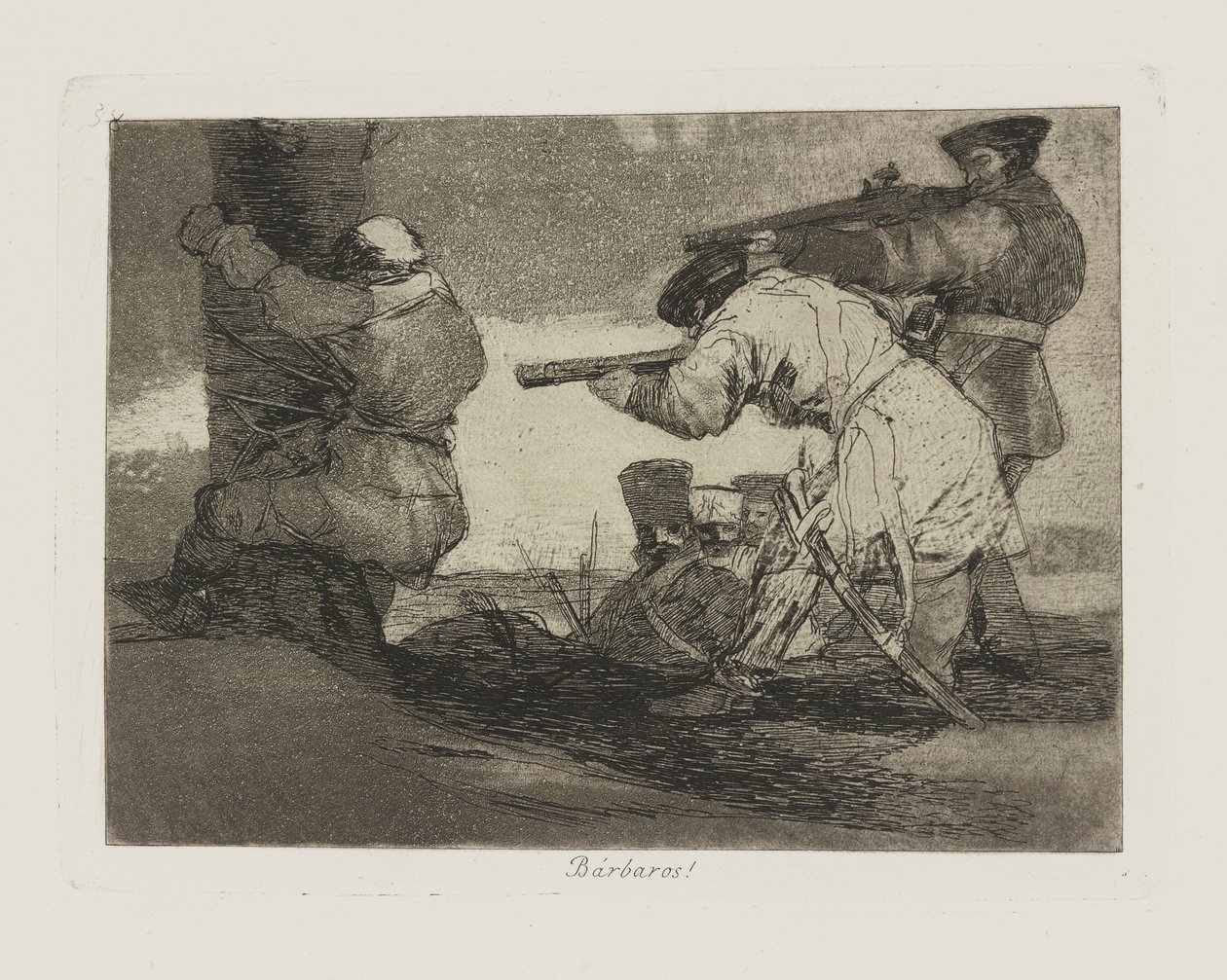 Barbárok! (Barbárok!), pl. 38. A háború katasztrófái című sorozatból alkotó: Francisco de Goya