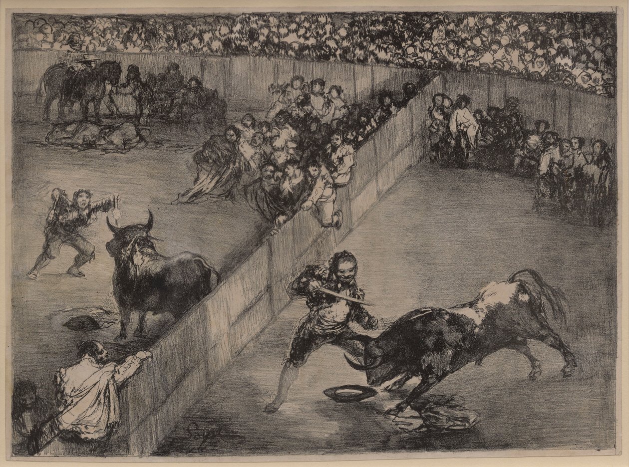 Bikaviadal egy megosztott gyűrűben alkotó: Francisco de Goya