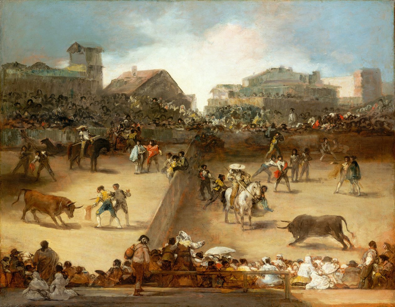 Bikaviadal egy megosztott gyűrűben. alkotó: Francisco de Goya