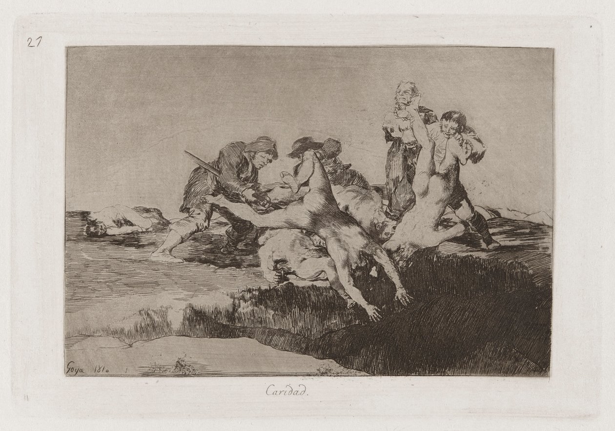 Charity, 27. tábla a The Disasters of War-ból alkotó: Francisco de Goya
