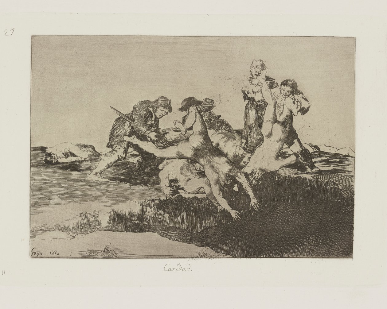Adomány. (jótékonysági.), pl. 27. A háború katasztrófái című sorozatból alkotó: Francisco de Goya