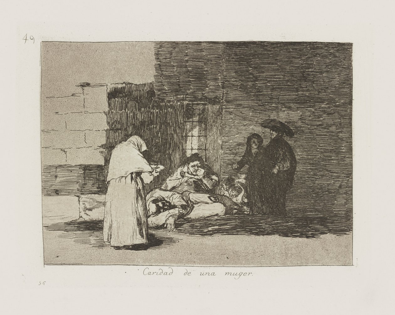 Egy nő jótékonysága. (Egy nőt alkotó: Francisco de Goya