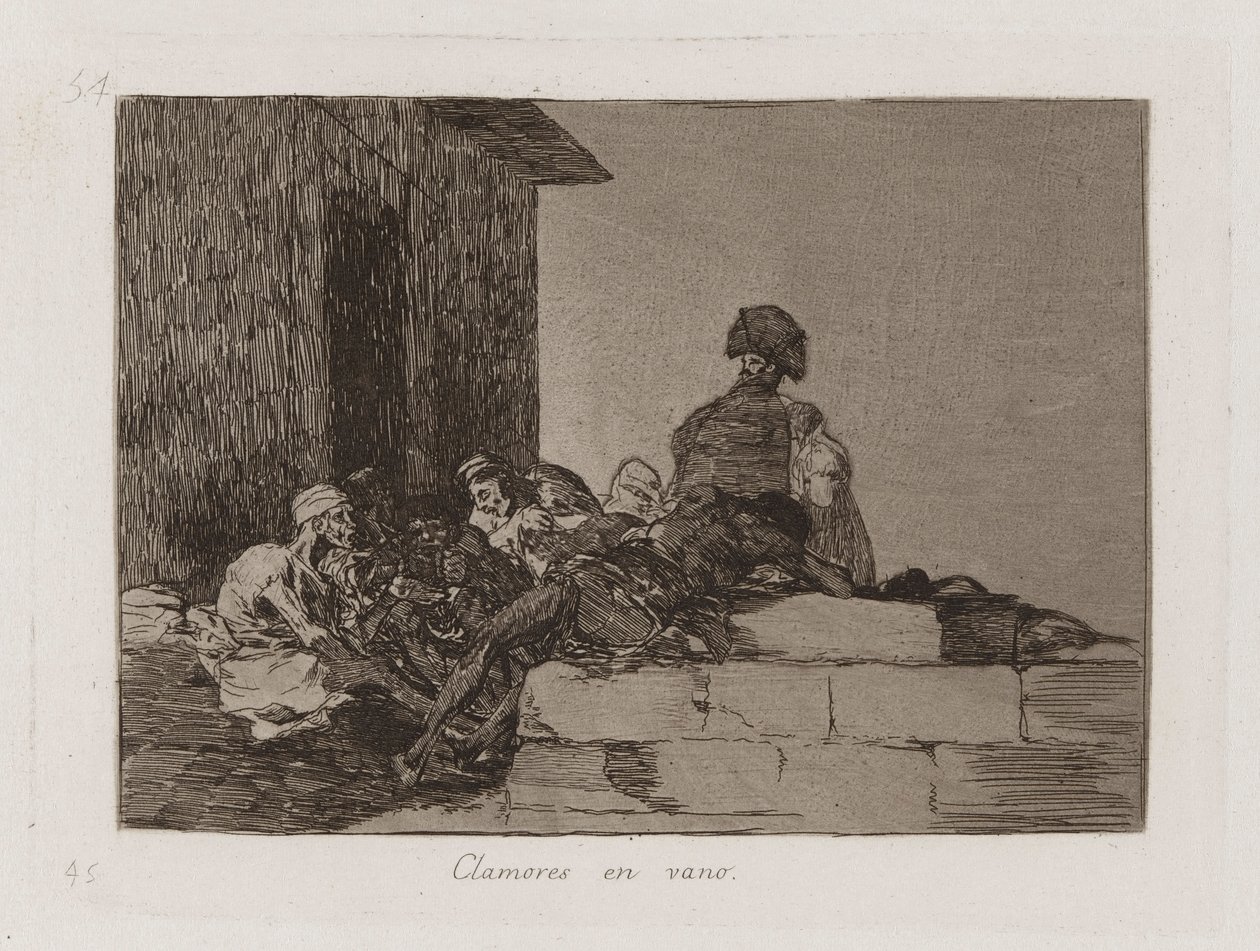 A fellebbezések hiábavalóak, a The Disasters of War 54. táblája alkotó: Francisco de Goya