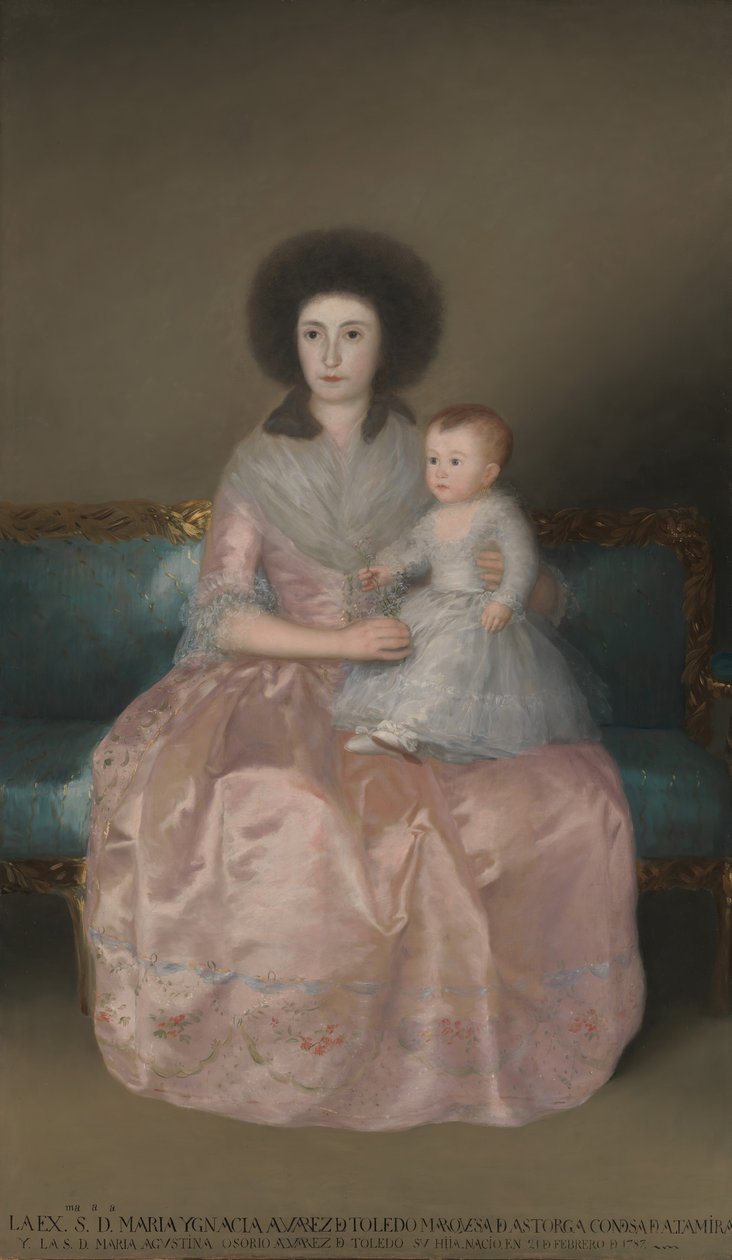Altamira grófnője és lánya, María Agustina, 1787-88. alkotó: Francisco de Goya