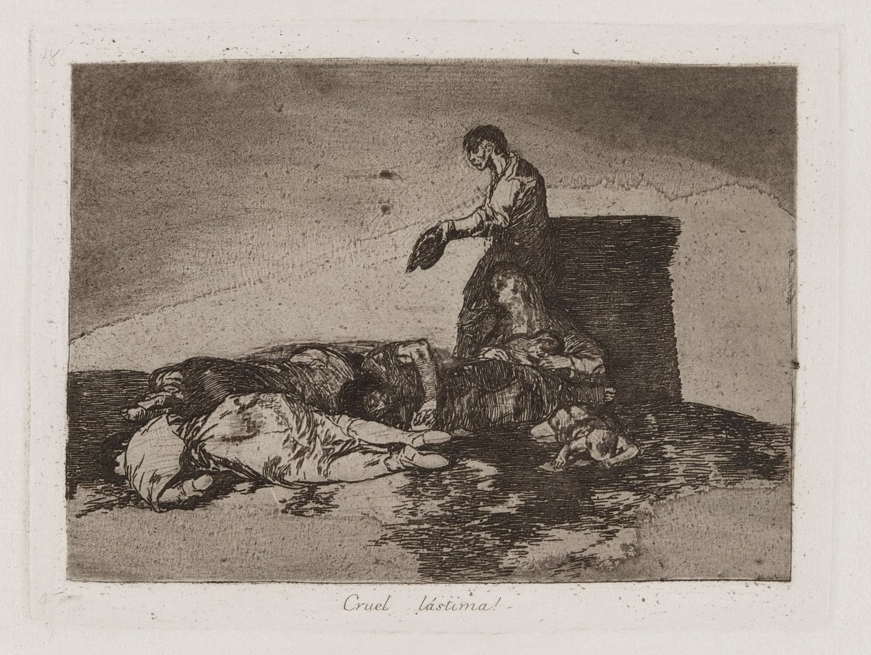 Kegyetlen kár! (Cruel Tale of Woe!), 48. tábla a The Disasters of War-ból alkotó: Francisco de Goya