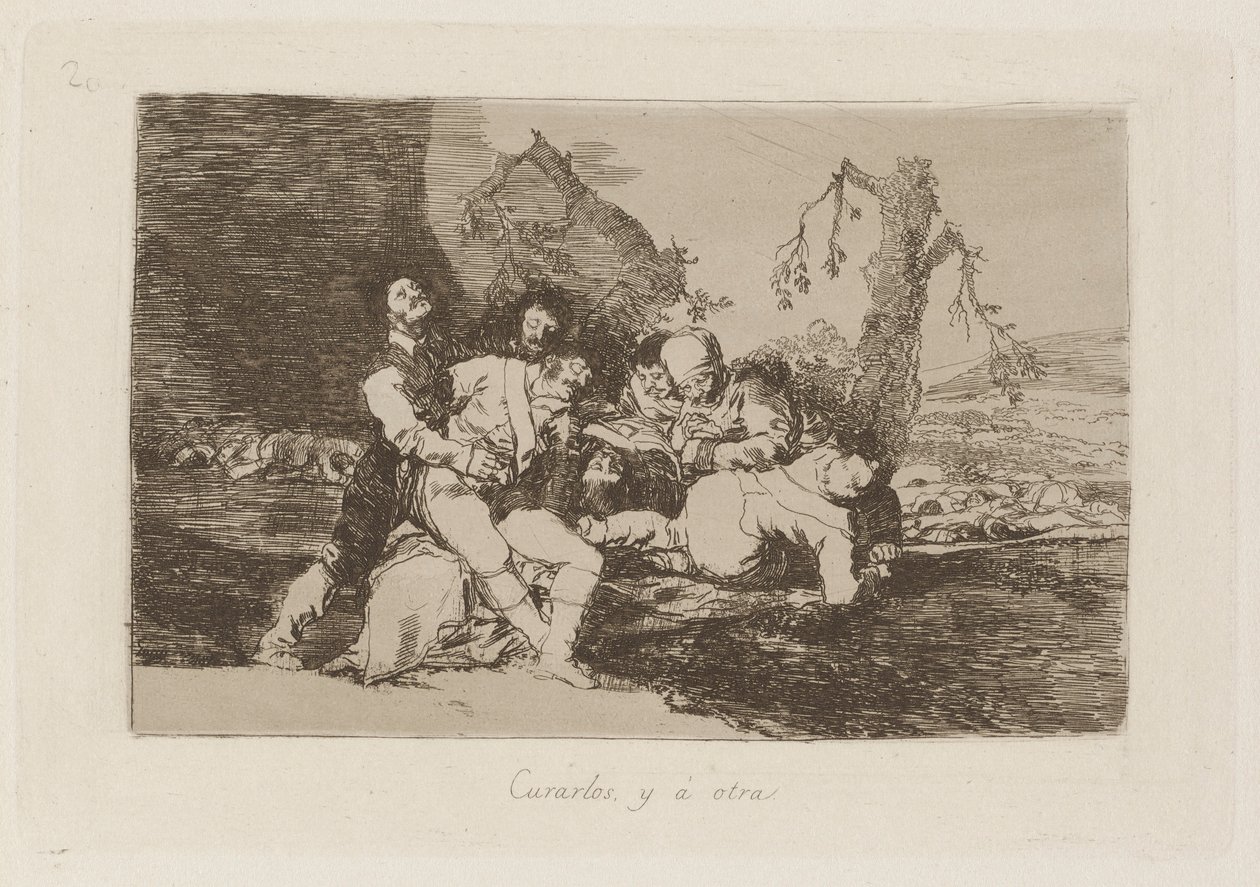 Gyógyítsd meg őket, és ? egy másik (Get Them Well, and On to the Next), 20. lemez a The Disasters of War-ból; alkotó: Francisco de Goya