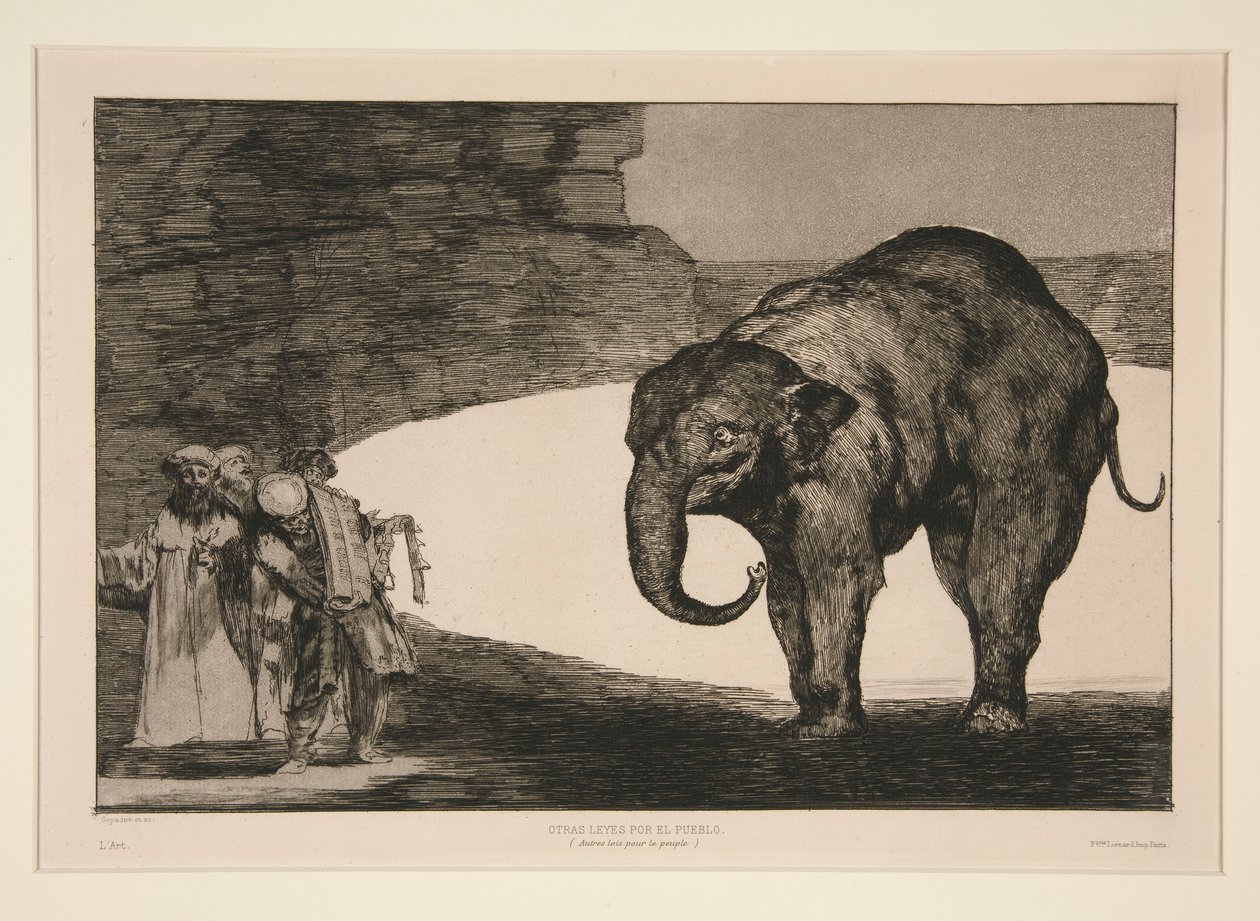 Disparate de bestia (Animal Folly), számozatlan lemez a Los proverbios sorozatból alkotó: Francisco de Goya