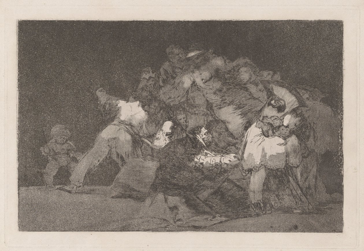 Folly tábornok, más néven a macska és a bhakta ruhája, a Los disparate (A közmondások) sorozatból alkotó: Francisco de Goya