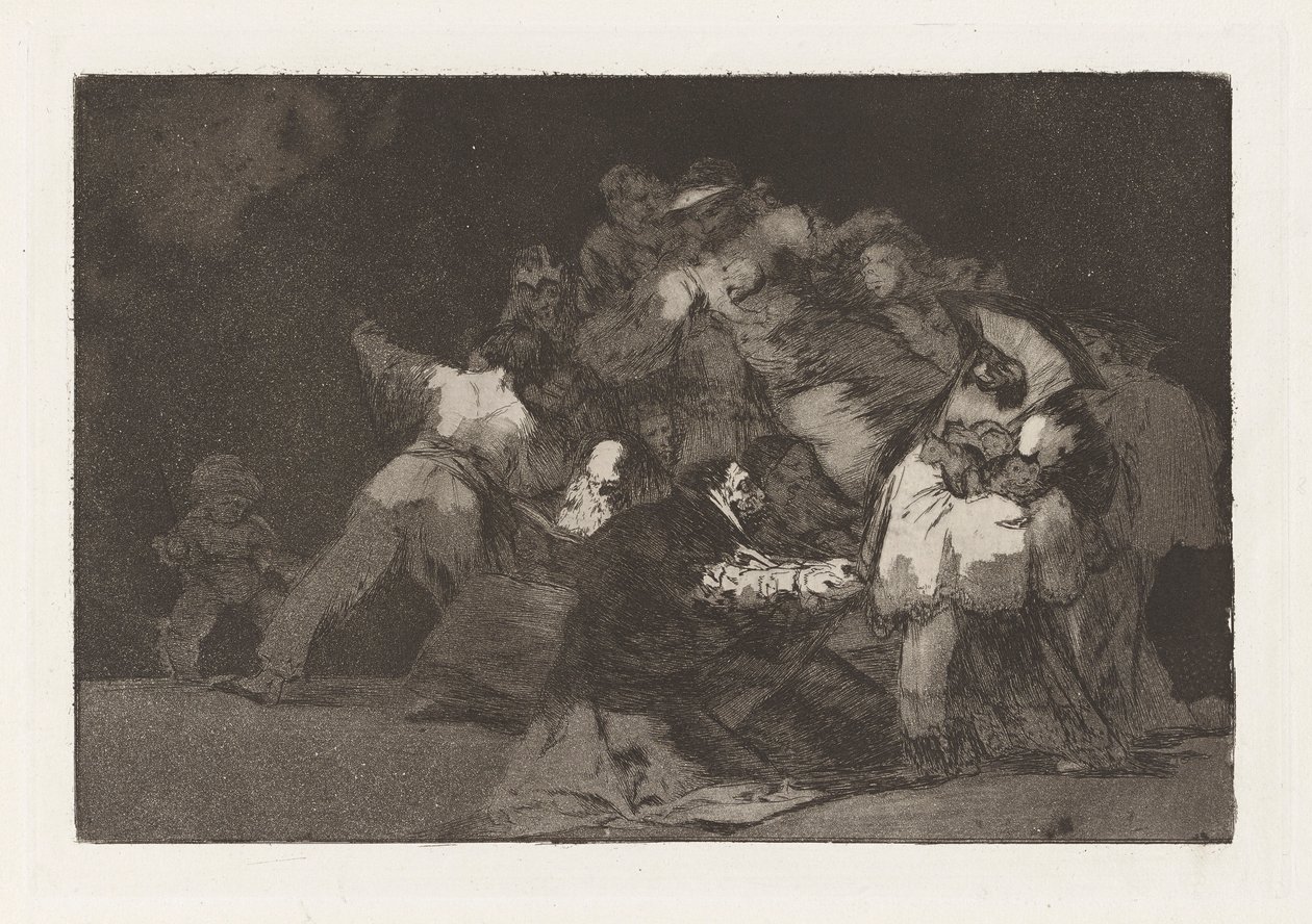 Folly tábornok, más néven A macska karmai és egy bhakta ruhája, a Los disparate (A közmondások) sorozatból alkotó: Francisco de Goya