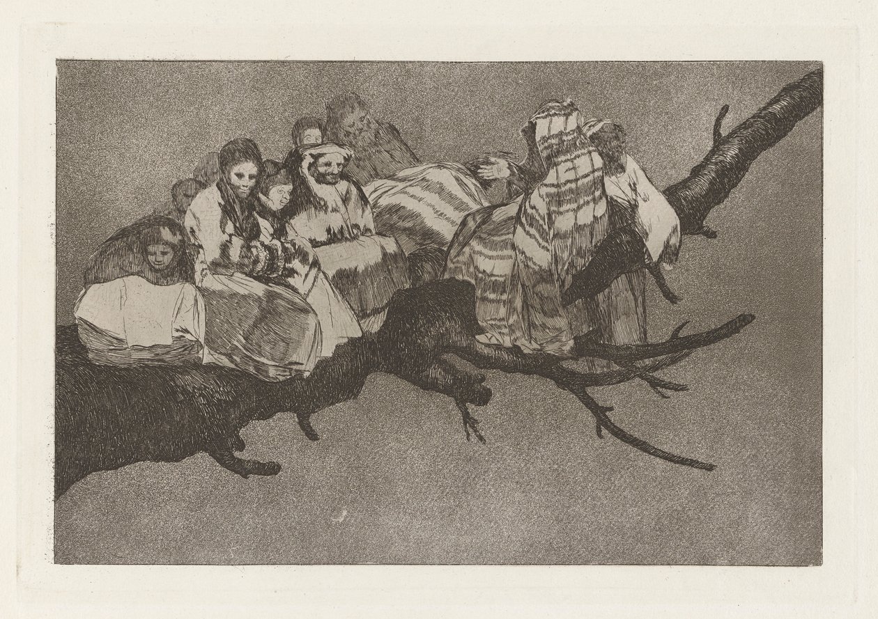 Nonsense ridiculous (Ridiculous Folly), más néven Andarse por las ramas (Elmenni az ágak közé), a Los disparates (Los proverbios) sorozatból alkotó: Francisco de Goya