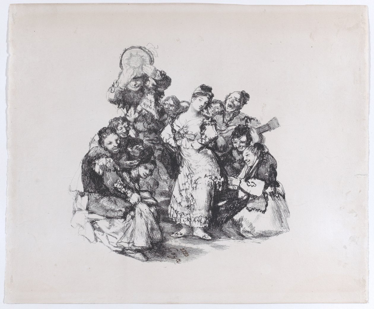 El vito Az andalúz tánc, kb. 1825-1826., kb. 1825-1826. alkotó: Francisco de Goya