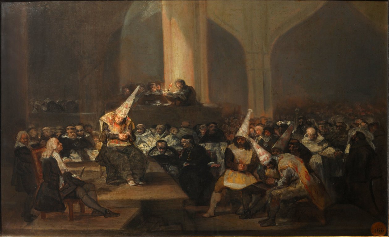 Az inkvizíció jelenete alkotó: Francisco de Goya