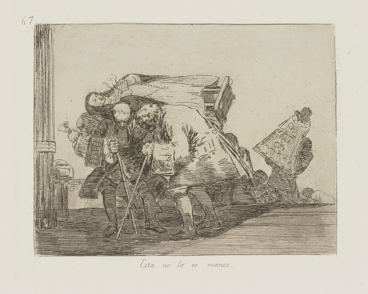 Ez sem kevesebb. (Ez nem kevésbé), pl. 67. A háború katasztrófái című sorozatból alkotó: Francisco de Goya