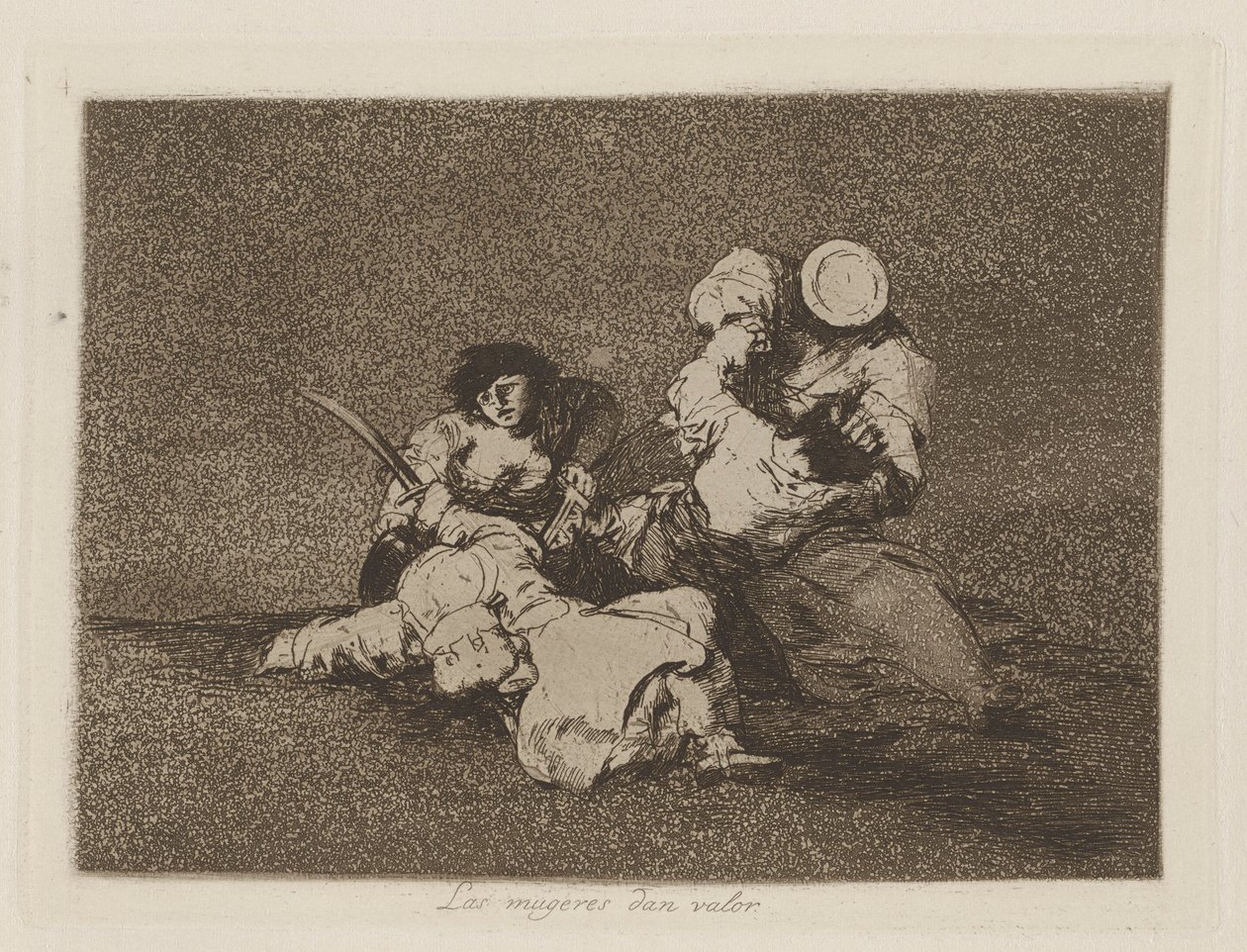 Las mugeres da valor (A nők bátorságot adnak), pl. 4 a The Disasters of War sorozatból alkotó: Francisco de Goya