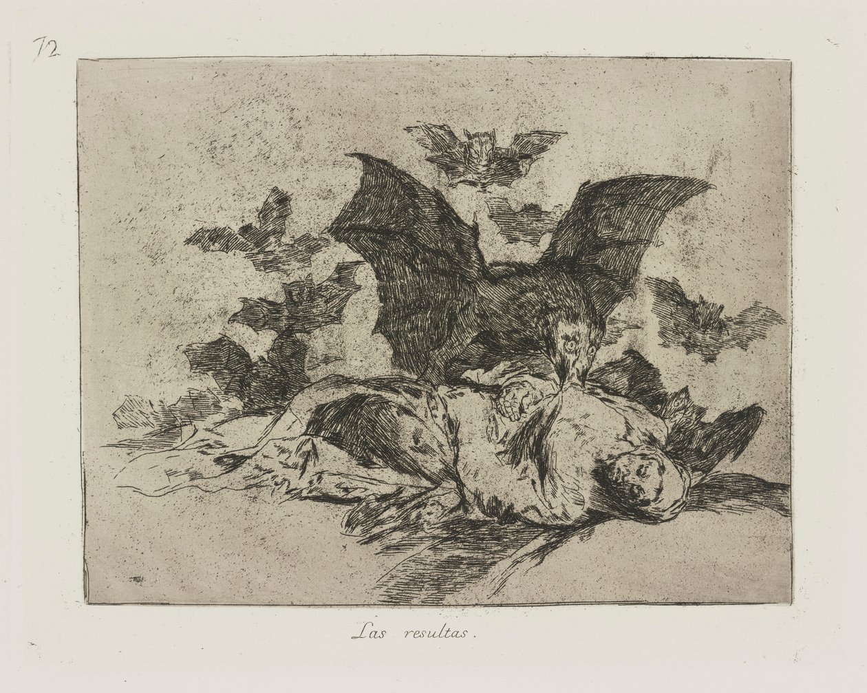 Az eredmények. (A következmények.), pl. 72. A háború katasztrófái című sorozatból alkotó: Francisco de Goya