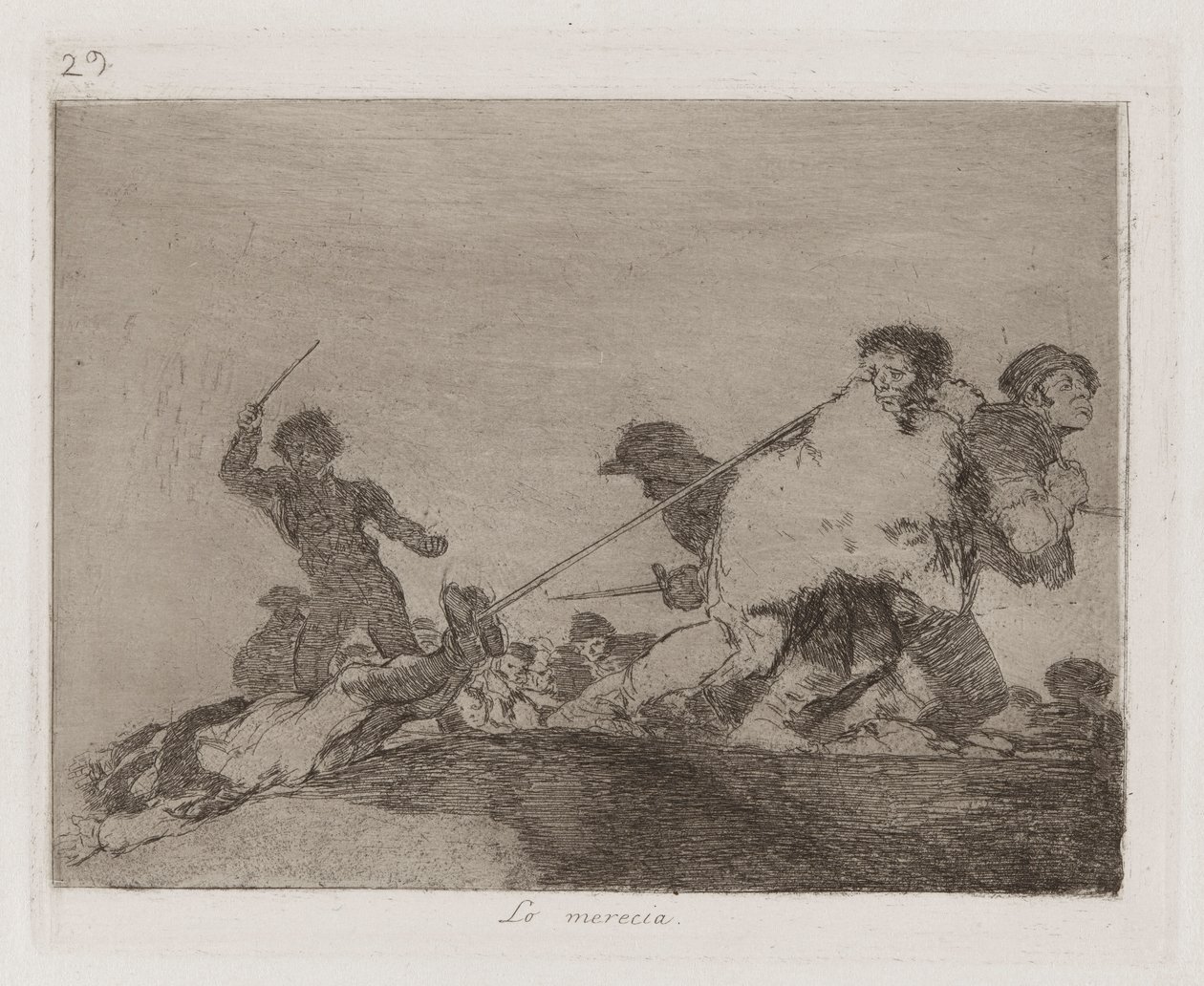 Megérdemelte, 29. tábla a The Disasters of War-ból alkotó: Francisco de Goya