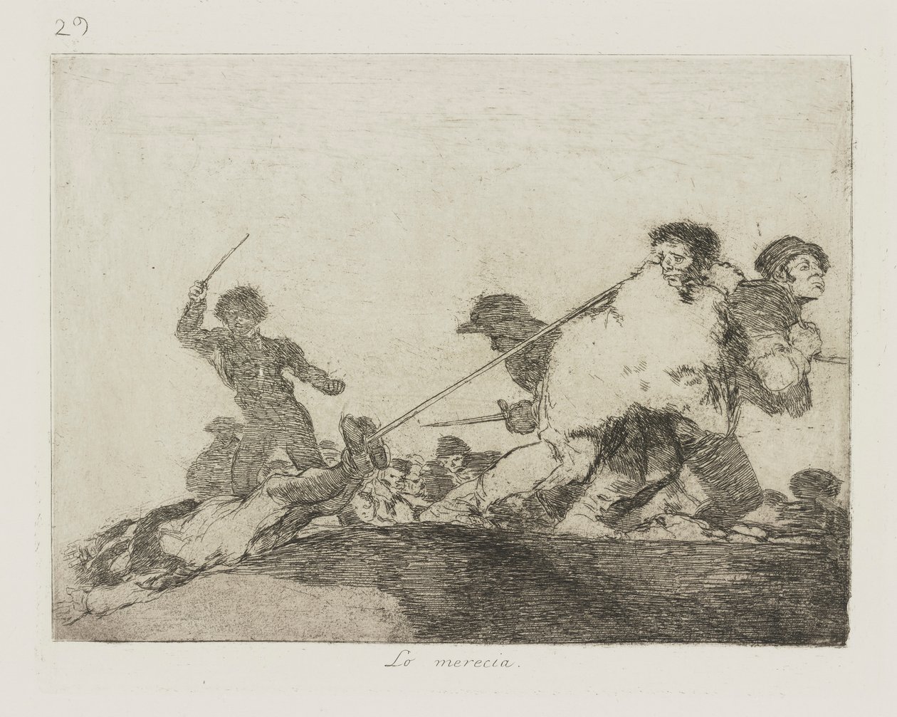 Megérdemelte. (Megérdemeltem.), pl. 29. A háború katasztrófái című sorozatból alkotó: Francisco de Goya