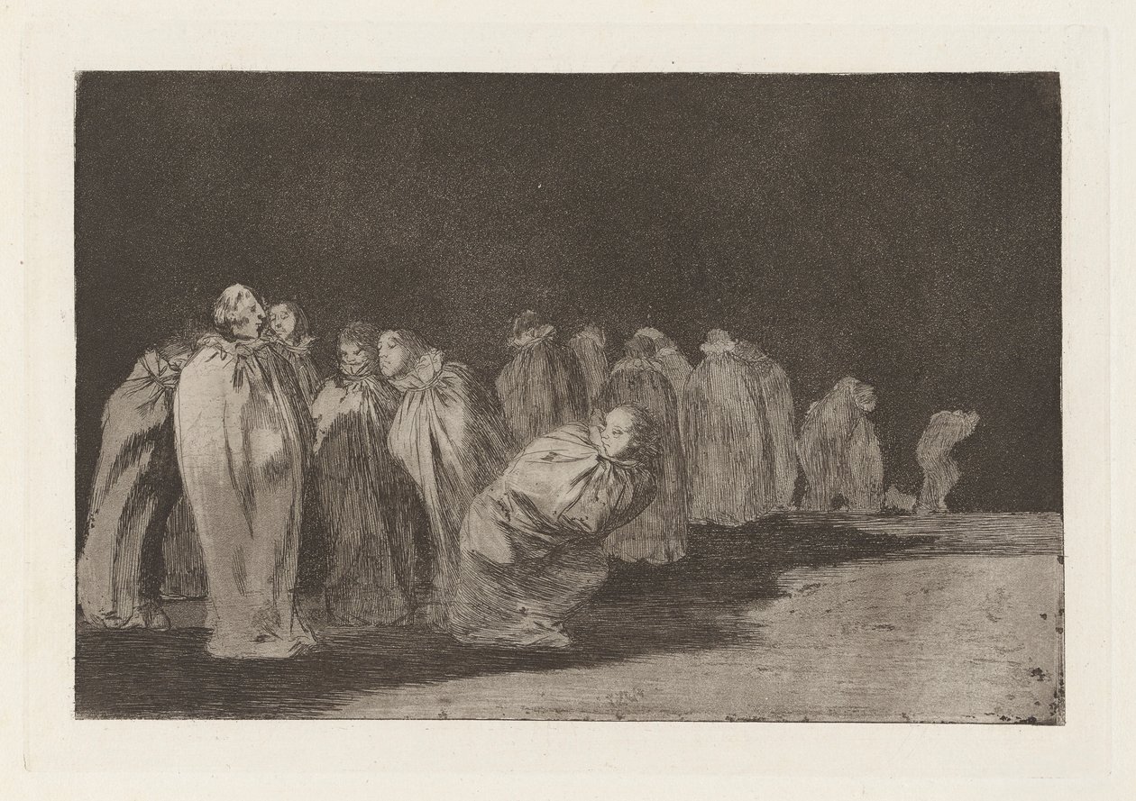 Los ensacados (The Men in Sacks), más néven So el sayal, hay al (Van valami a zsákruha alatt), a Los disparates (Los proverbios) sorozatból alkotó: Francisco de Goya