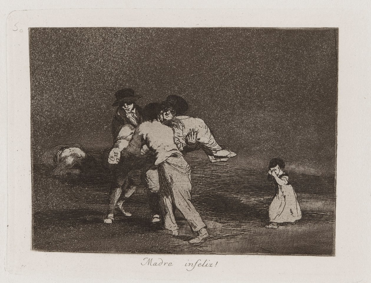 Boldogtalan anya! (Boldogtalan anya!), 50. tábla A háború katasztrófáiból alkotó: Francisco de Goya