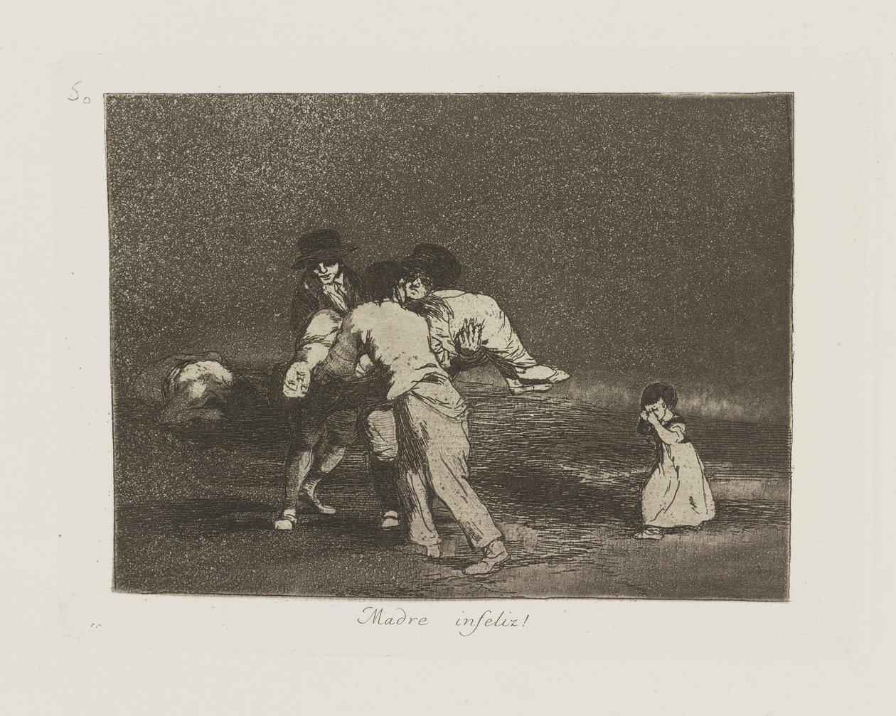 Boldogtalan anya! (Boldogtalan Anya!), pl. 50. A háború katasztrófái című sorozatból alkotó: Francisco de Goya