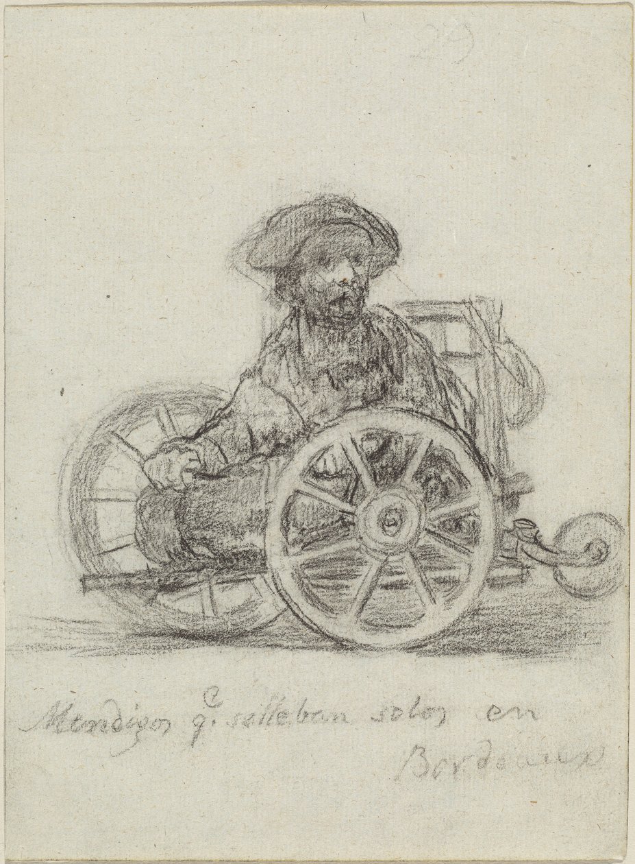 Mendigos que se llevan solos en Bordeaux (Beggars Who Get about On Own in Bordeaux) alkotó: Francisco de Goya