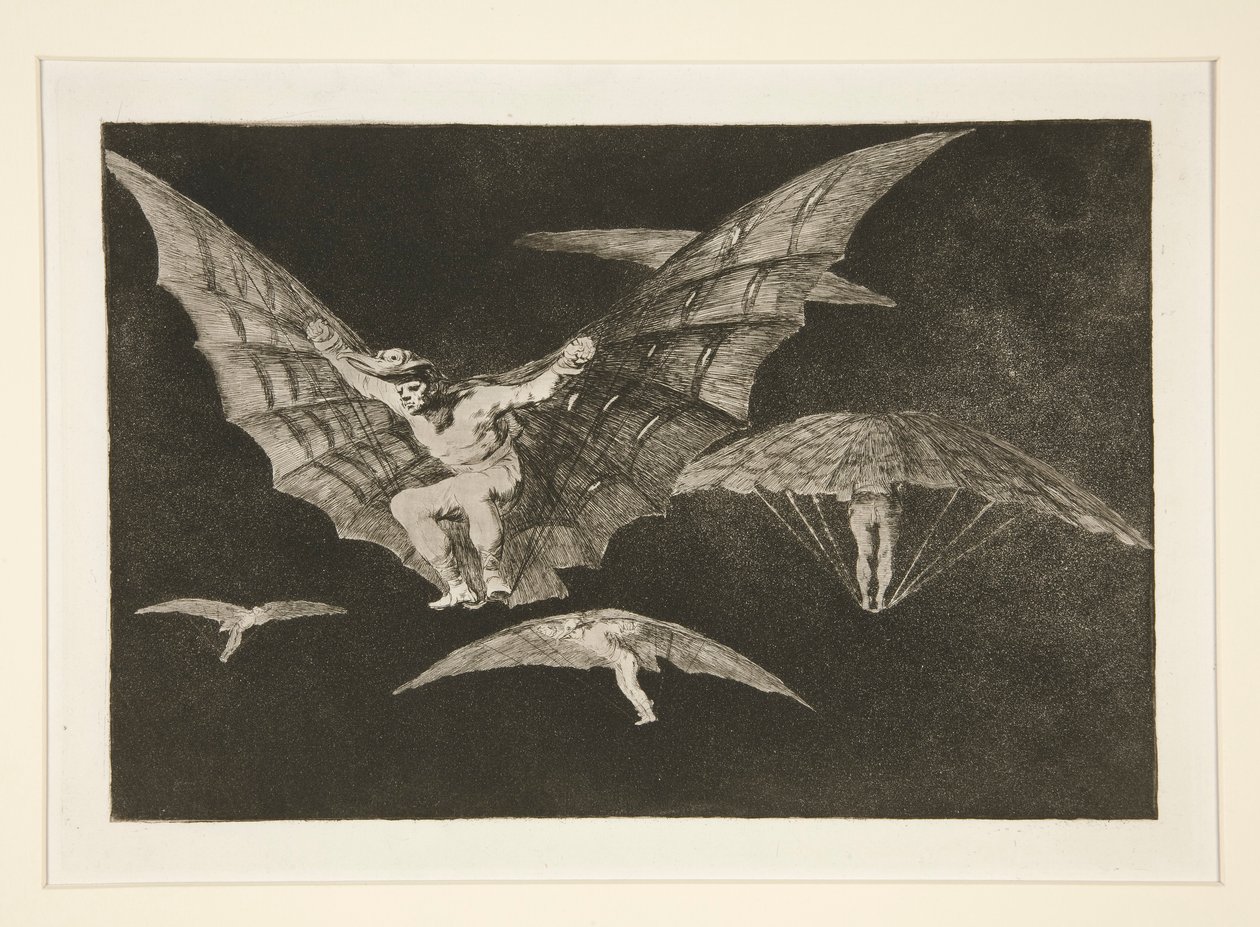 Repülésmód (A Way of Flying), pl. 13 a Példabeszédek sorozatból alkotó: Francisco de Goya