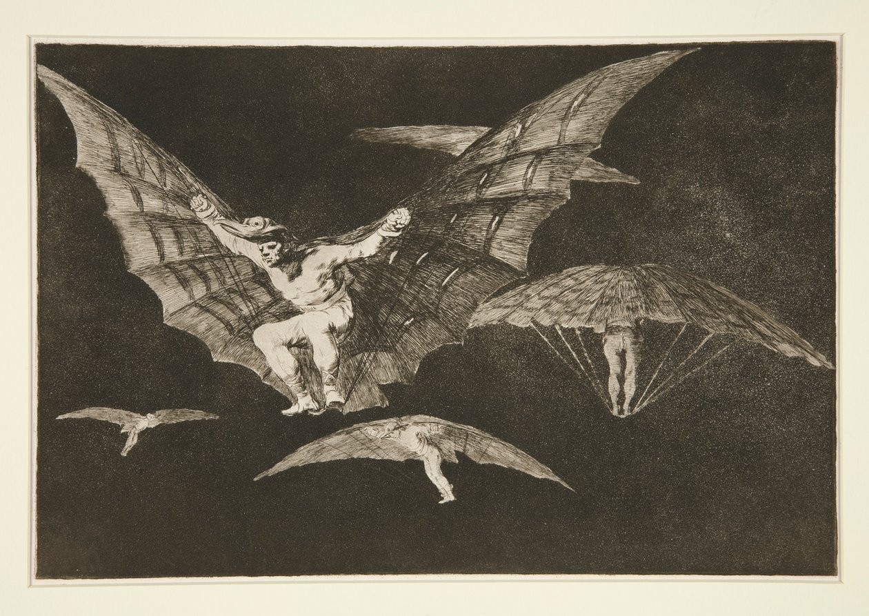 Repülésmód (A Way of Flying), pl. 13 a Példabeszédek sorozatból alkotó: Francisco de Goya