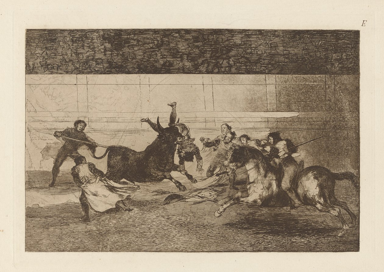 Pepe Illo halála (Pepe Illo halála, 2. kompozíció), A Bull Maquia E-táblája (3. kiadás) alkotó: Francisco de Goya
