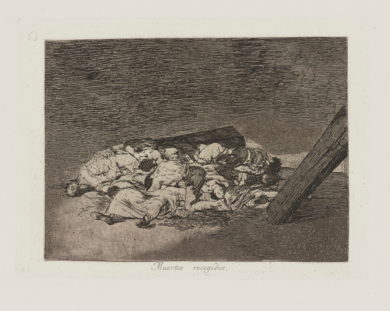 A halottakat összeszedték. (Harvest of the Dead.), pl. 63. A háború katasztrófái című sorozatból alkotó: Francisco de Goya