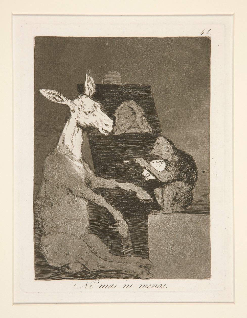 Se több, se kevesebb (Ne több, se kevesebb), pl. 41 A szeszélyek című sorozatból alkotó: Francisco de Goya