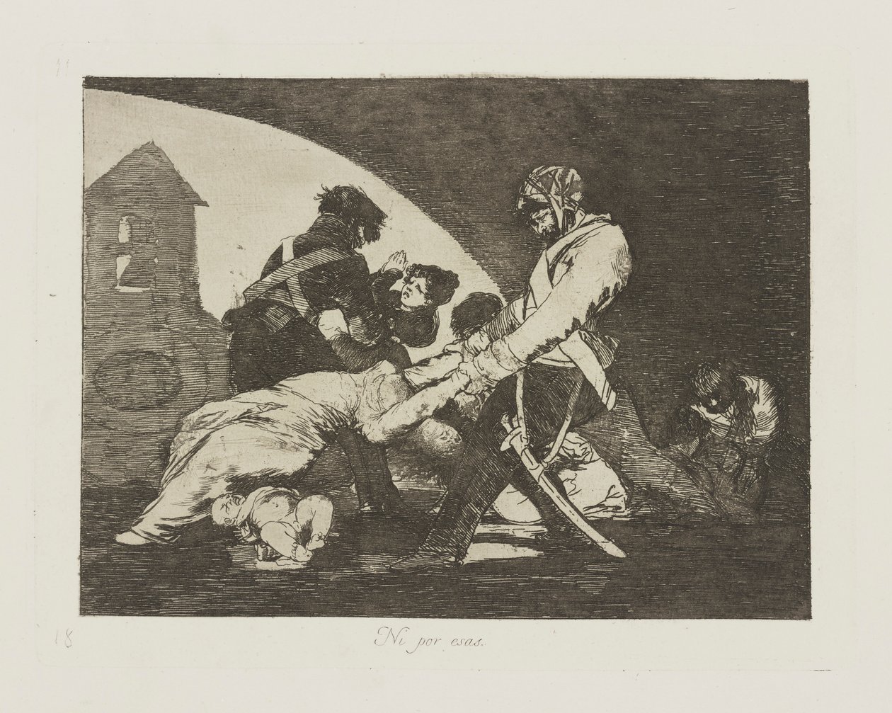 Még azoknak sem. (Ezeket sem.), pl. 11 A háború katasztrófái című sorozatból alkotó: Francisco de Goya