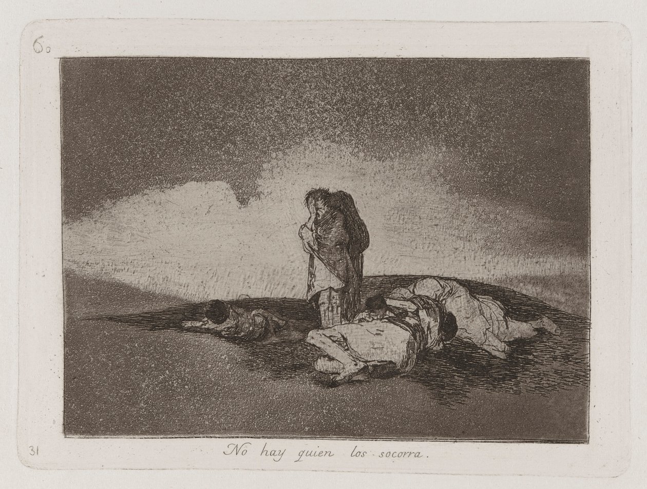 Nincs, aki segítsen rajtuk, 60. tábla a The Disasters of War-ból alkotó: Francisco de Goya