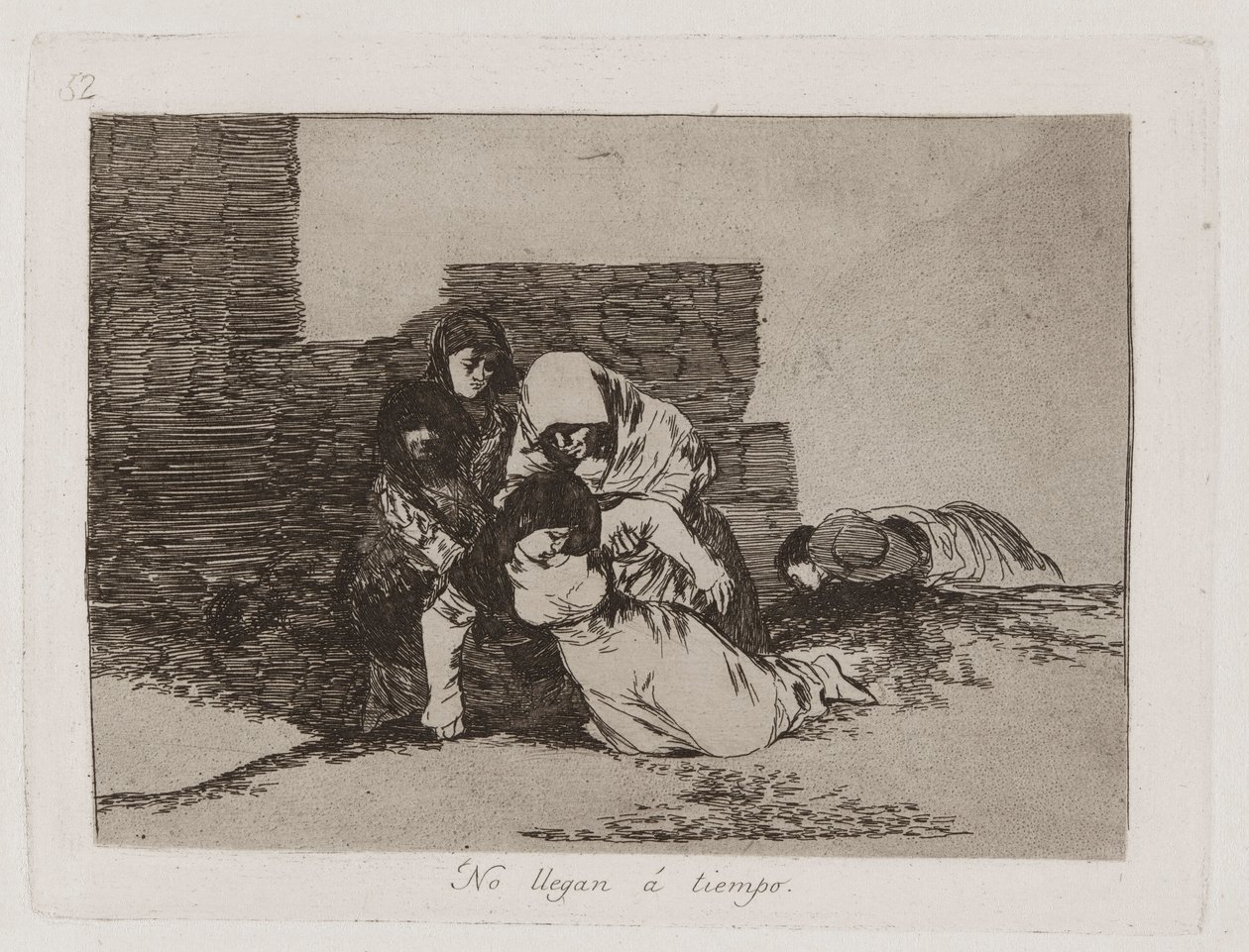 Nem érkeznek meg? Nem érkeznek meg időben, 52. tábla a The Disasters of War-ból alkotó: Francisco de Goya