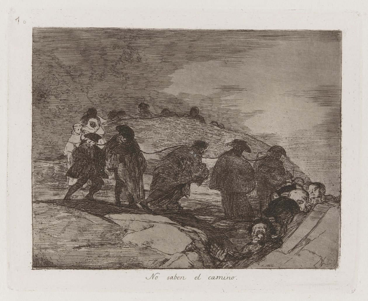 Nem ismerik az utat, 70. tábla a háború katasztrófáiból alkotó: Francisco de Goya