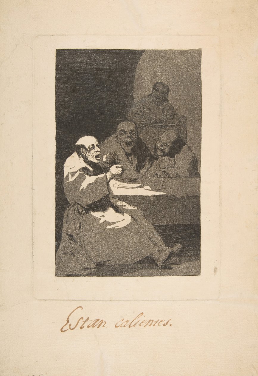 13. tábla Los Caprichosból: Forró Estan Calientesek, 1797-98. alkotó: Francisco de Goya