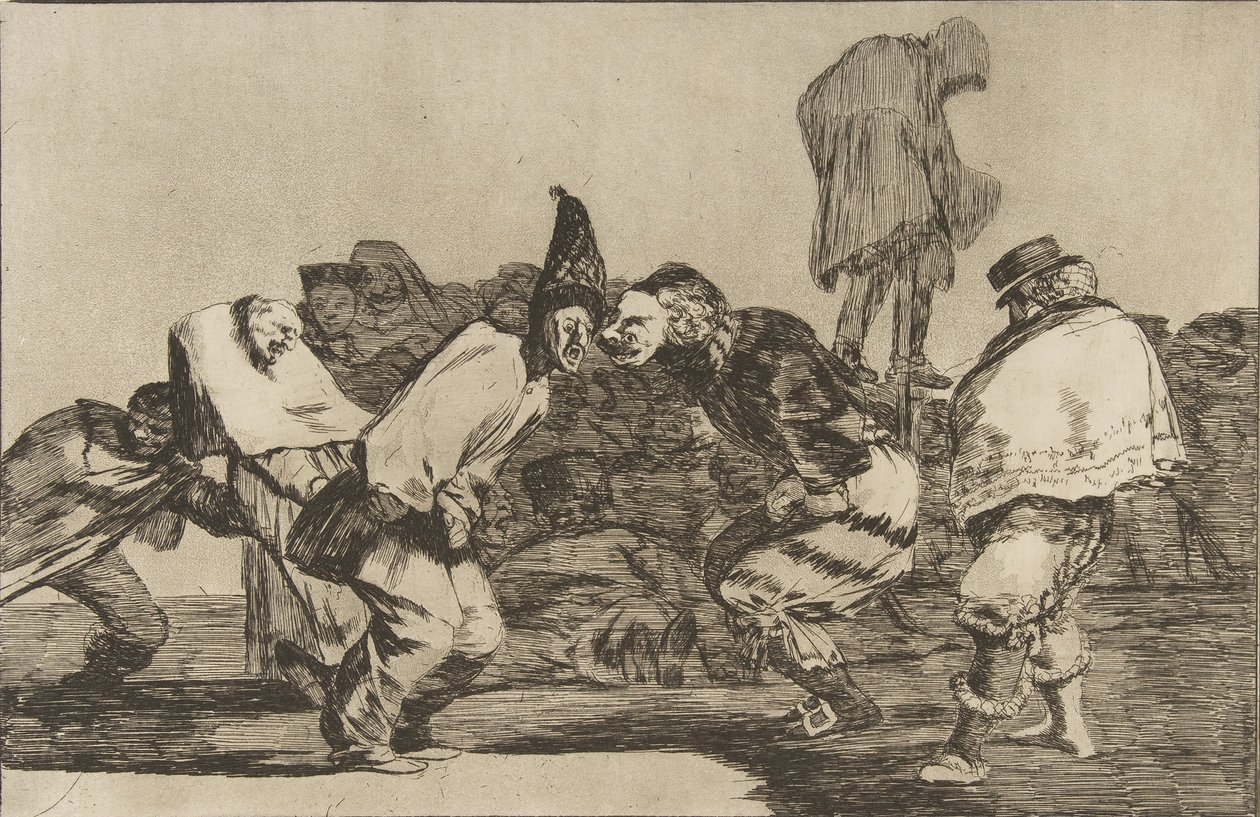 14. tábla a Disparatesből: Carnival Folly, kb. 1816-23, 1864-ben megjelent. alkotó: Francisco de Goya