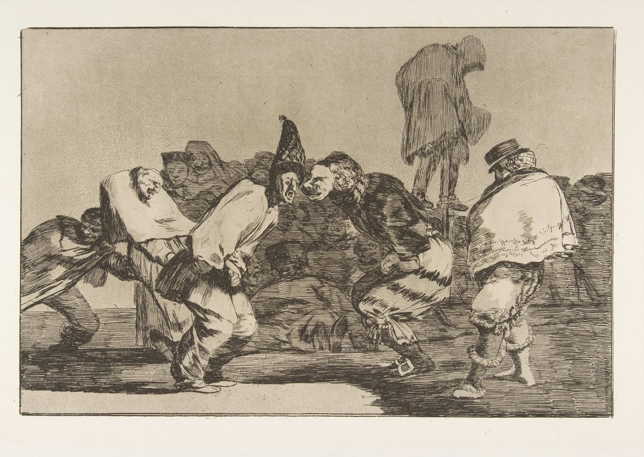 14. tábla a Disparatesből: Carnival Folly, kb. 1816-23, 1864-ben megjelent. alkotó: Francisco de Goya