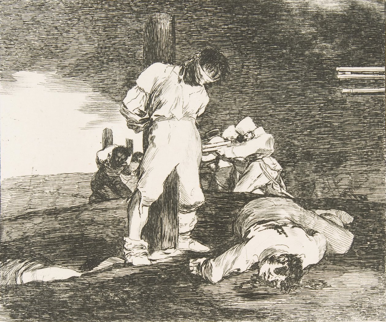 15. tábla a The Disasters of War Los Desastres de la Guerra-ból: És nincs segítség...., 1810. alkotó: Francisco de Goya