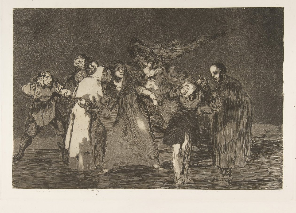 16. tábla a Disparatesből: A sebek gyorsabban gyógyulnak, mint az elhamarkodott szavak, kb. 1816-23, 1864-ben megjelent. alkotó: Francisco de Goya