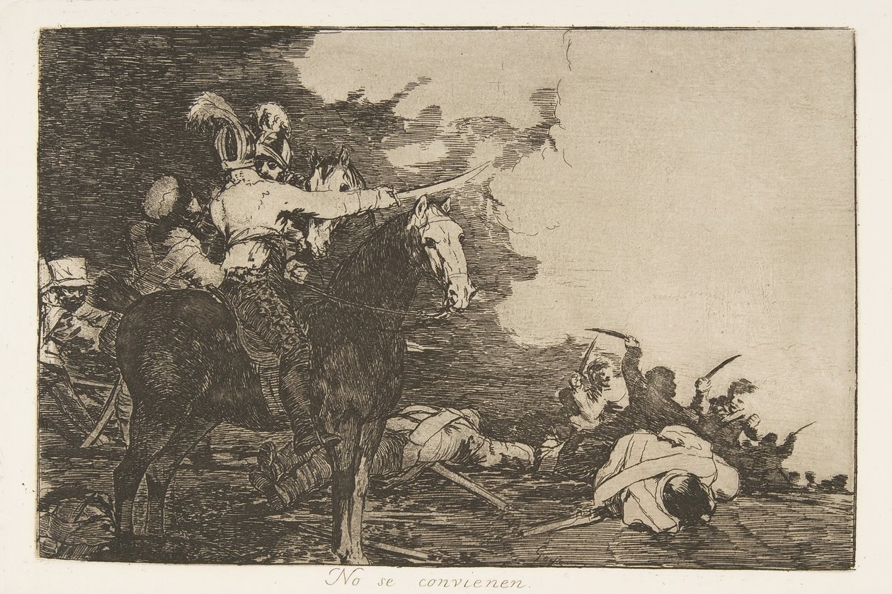 17. tábla a The Disasters of War Los Desastres de la Guerra-ból: Ők..., 1810, 1863. kiadás. alkotó: Francisco de Goya