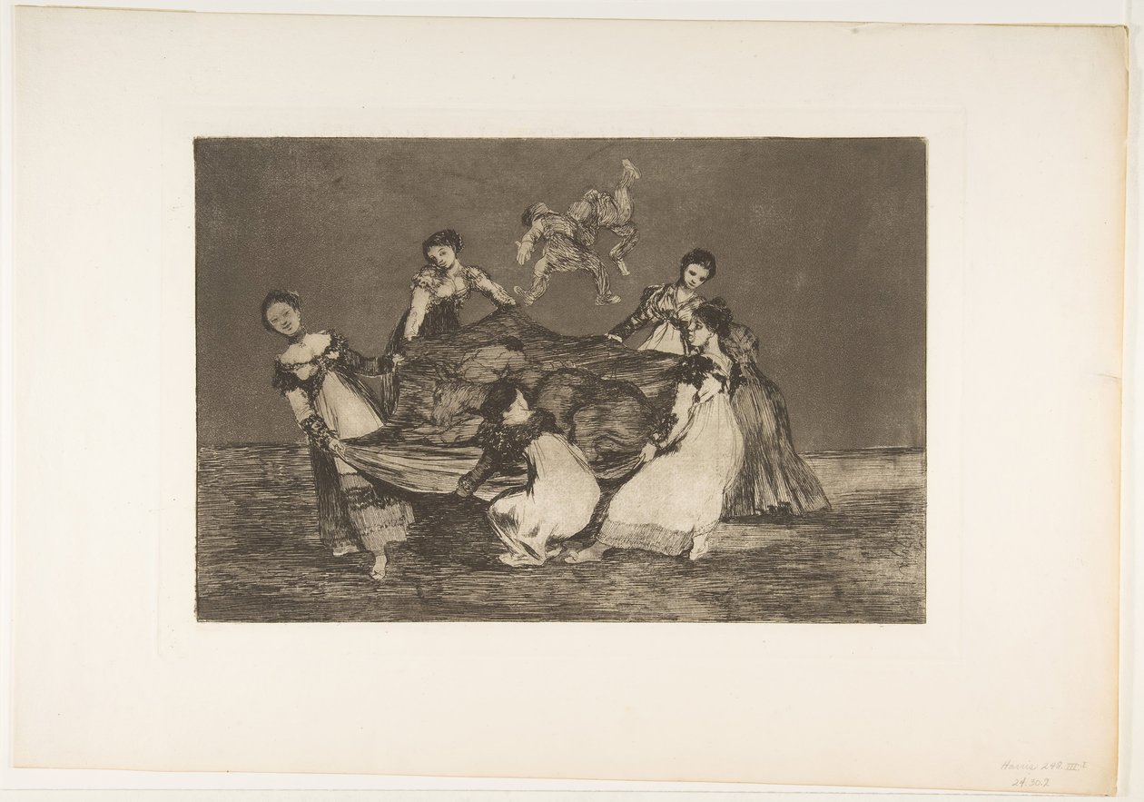 1. tábla a Különbözőkből: Női bolondság., kb. 1816-23, 1864-ben megjelent. alkotó: Francisco de Goya