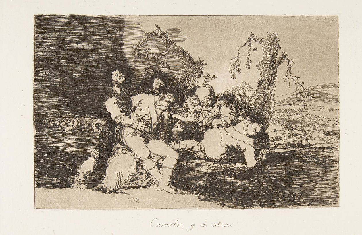 20. tábla a The Disasters of War Los Desastres de la Guerra: Get t...-ből, 1810, 1863. alkotó: Francisco de Goya