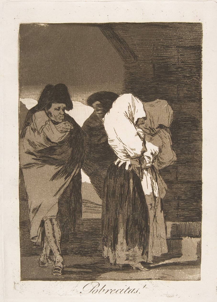 22. lemez Los Caprichosból: Szegény kislányok! Pobrecitas!, 1799. alkotó: Francisco de Goya