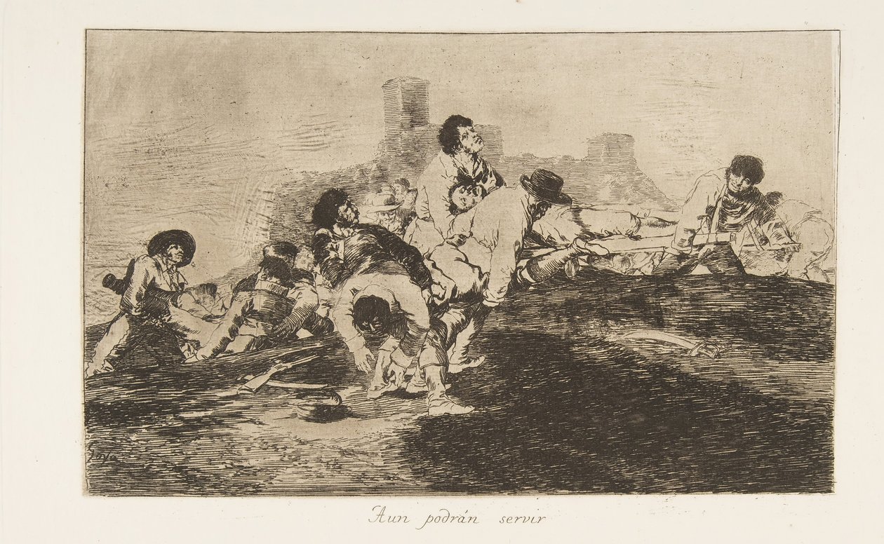 24. tábla a The Disasters of War Los Desastres de la Guerra-ból: Ők ..., 1810, 1863. alkotó: Francisco de Goya