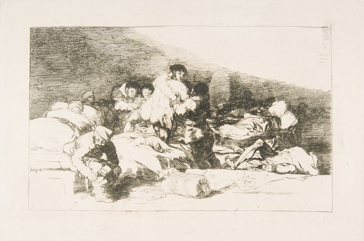 25. tábla A háború katasztrófáiból The Disasters of War: Ezek is. Szintén e..., 1810. alkotó: Francisco de Goya