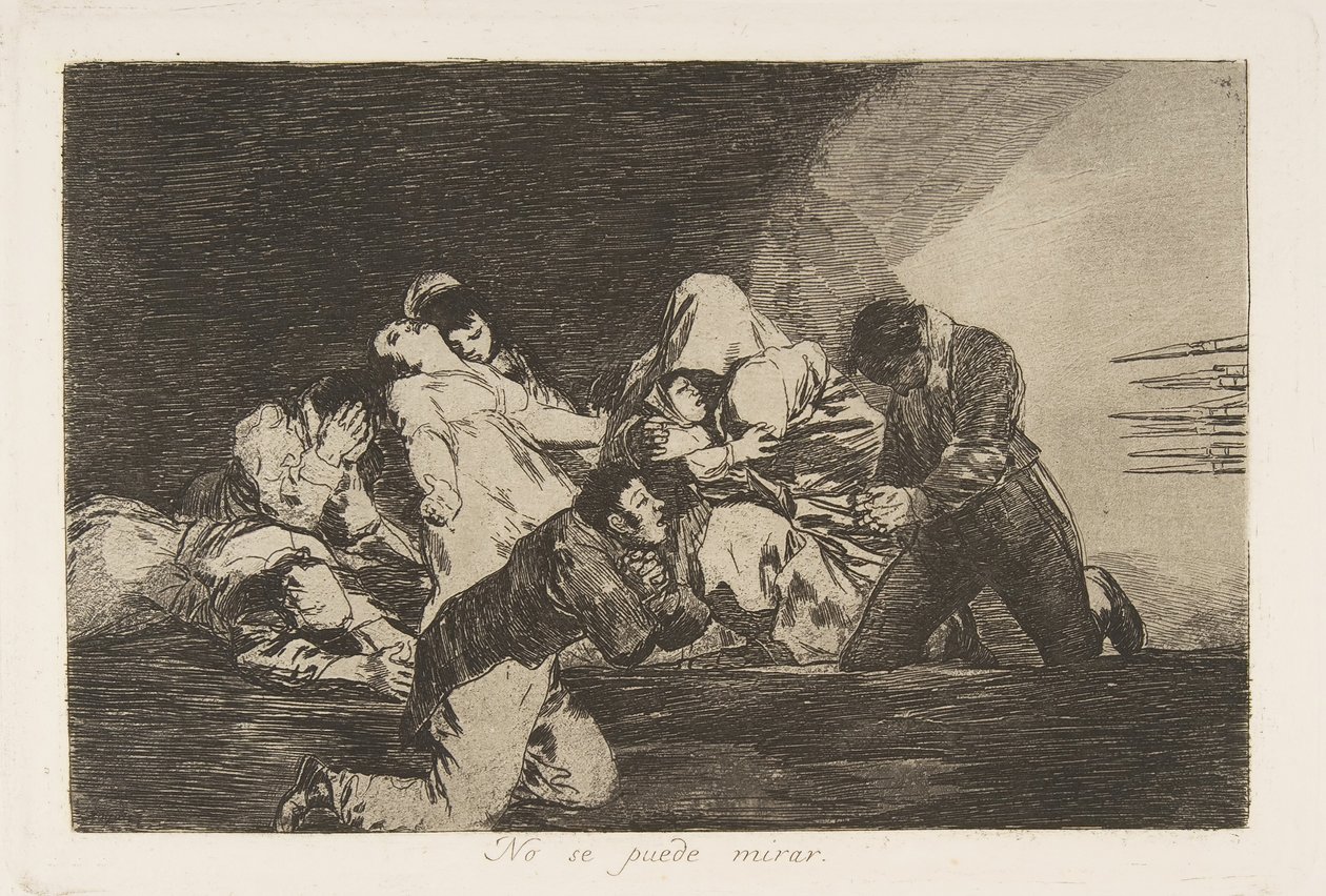 26. tábla a The Disasters of War Los Desastres de la Guerra-ból: One..., 1810-20, megjelent 1863. alkotó: Francisco de Goya