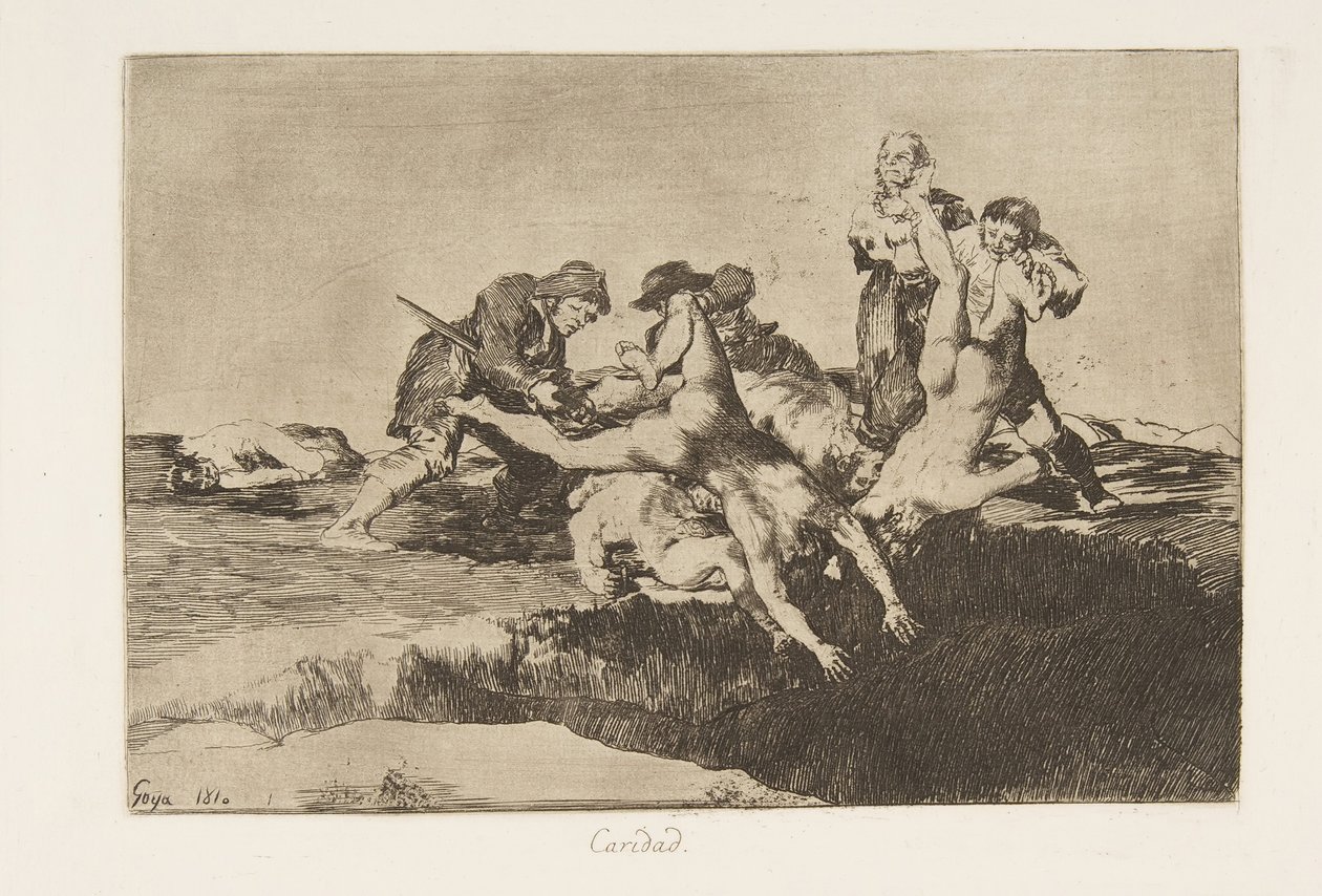 27. tábla a The Disasters of War Los Desastres de la Guerra-ból: Char..., 1810, 1863. alkotó: Francisco de Goya