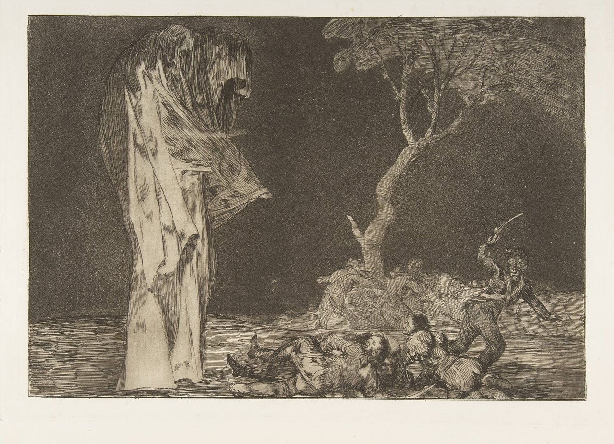 2. tábla a Disparates: Folly of Fear, kb. 1816-23, 1864-ben megjelent. alkotó: Francisco de Goya