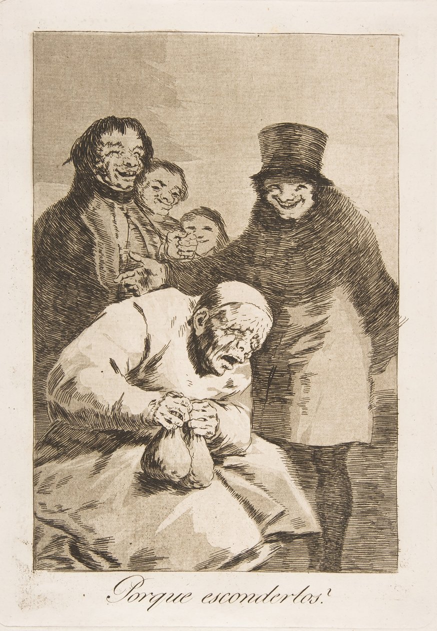 30. tábla Los Caprichosból: Miért kell elrejteni őket Porque esconderlos, 1799. alkotó: Francisco de Goya