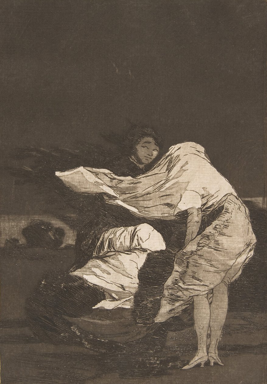 36. tábla Los Caprichosból: Egy rossz éjszaka Mala noche., kb. 1797-98. alkotó: Francisco de Goya